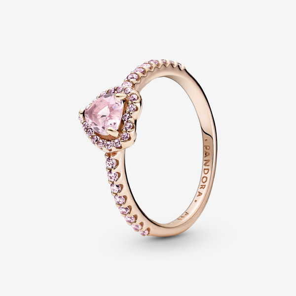 Sparkling Elevated Heart Ring